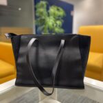 Premium Black Leather Tote Bag - Image 4
